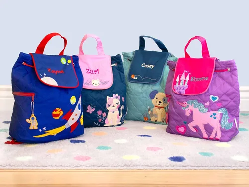 Vista 7 de DIBSIES Mochila acolchada personalizada para jardín de infantes, preescolar y guardería, Gato, Niños