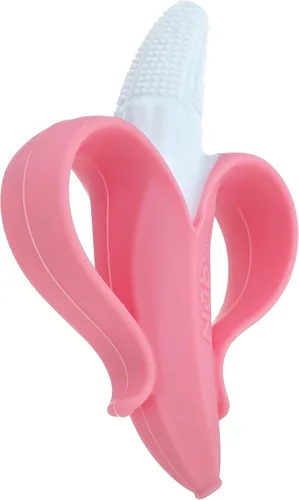Vista 7 de Nuby Nananubs Banana - Mordedor de masaje Rosa