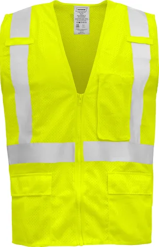 Vista 5 de Ironwear 1284 Class 2 Polyester Safety Vest w/Zipper & Radio Clips