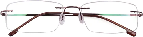 Vista 12 de Agstum Titanium Alloy Flexible Rimless Hinged Frame Optical Eyeglasses Frames