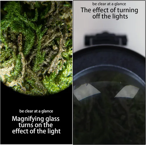 Vista 4 de Tarros de vidrio con tapa de aumento y luz, contenedor de almacenamiento transparente LED iluminado, frascos de almacenamiento transparentes, tarros