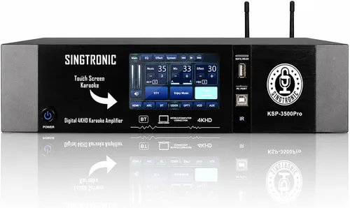 Vista 3 de Singtronic KSP-3500Pro Profesional 3500W Digital 3 en 1 Karaoke Procesador de Sonido Amplificador Gratis: 2 x Micrófonos Inalámbricos