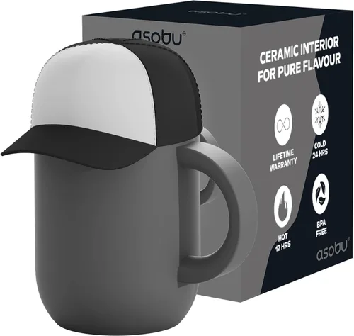 Vista 13 de asobu Taza de viaje 360 – Taza de acero inoxidable aislada al vacío de 28 onzas con tapa y asa a prueba de derrames de 360° – Mantiene las bebidas