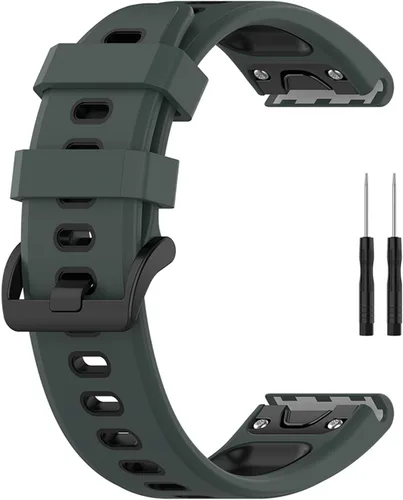 Vista 8 de Correa de reloj para Garmin Approach S62/S60, Instinct, Forerunner 945/935, Fenix 6/ GPS, correa de repuesto para reloj Oscuro