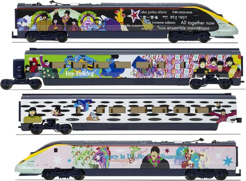 Vista 4 de Hornby R1253T - Juego de tren eléctrico R1253T The Beatles Yellow Submarine - Juego de iniciación de tren de calibre OO, trenes vintage
