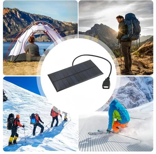 Vista 4 de Nuevo panel solar banco de energía 1.65 W 5.5 V 300 mA USB portátil impermeable mini panel solar, para pequeños productos de batería senderismo