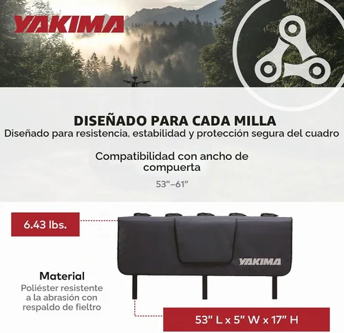 Vista 6 de Yakima Gatekeeper - Almohadilla para portón trasero de caja de camión para Negro