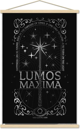 Vista 9 de Trends International The Wizarding World: Harry Potter - Póster de pared Lumos Maxima, 34 pulgadas de largo x 22.4 pulgadas, versión enmarcada