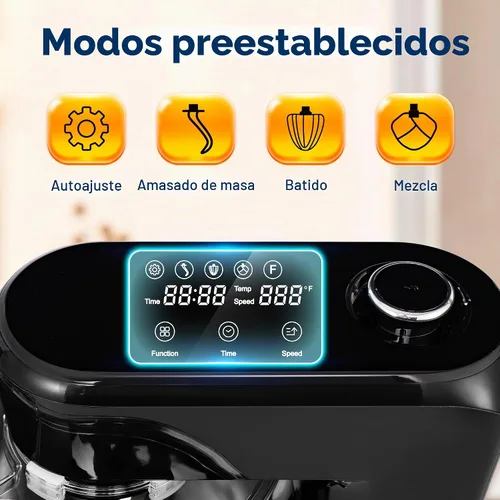 Vista 3 de VIVOHOME Batidora de pie con fermentación, preajustes de un toque, batidora eléctrica de masa con tazón de 6 cuartos, batidora de pie de cocina