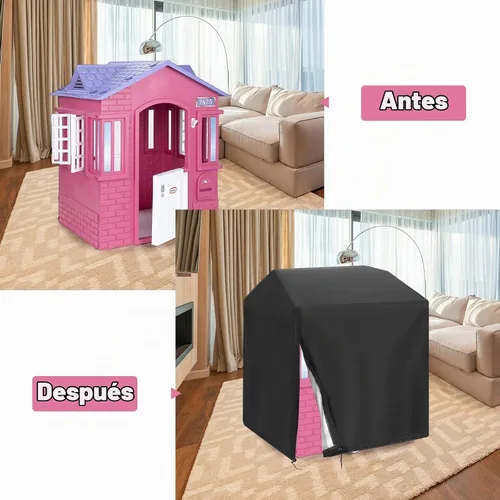 Vista 5 de Funda para casa de juegos de 57 pulgadas, accesorios de madera para exteriores