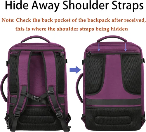 Vista 118 de MATEIN - Mochila de viaje extragrande de 10.56 galones, mochila de viaje ampliable apta para aerolíneas, para viajeros de fin de semana, hombres