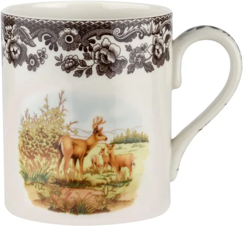Vista 5 de Spode Taza Woodland, Black Bear, 16 onzas, taza de café con asa para bebidas calientes, ideal para té, chocolate caliente y otras bebidas calientes