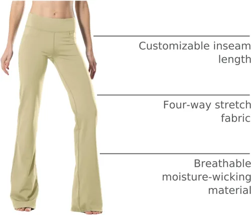 Vista 41 de Safort Pantalones de yoga con entrepierna de 28" 30" 32" 34"más amplios en la parte inferior para botas altas, 4 bolsillos, UPF50+