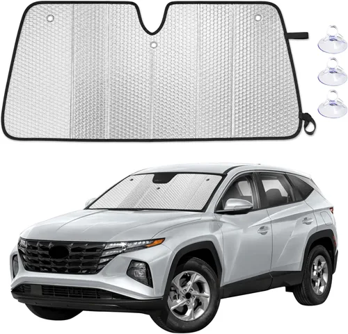 Vista 22 de EcoNour Parasol plegable de acordeón para parabrisas compatible con Tesla Model 3/Model Y 2017-2024 2025 2026, parasol delantero para ventana