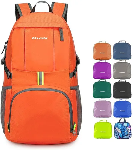 Vista 13 de Mochila plegable ligera de 35L impermeable duradera para senderismo mochila de viaje
