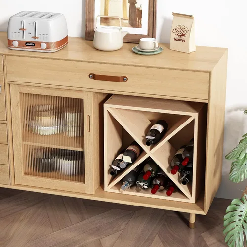 Vista 4 de JAXPETY Soporte compacto para 24 botellas, para bodega, cubo, bar, decoración de cocina, exhibición de madera, para el hogar, natural