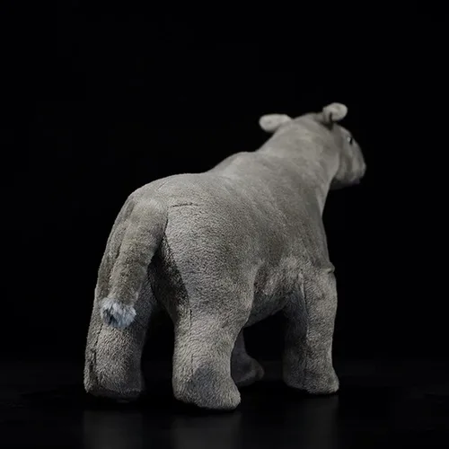 Vista 5 de Paraceratherium - Peluche realista de rinoceronte gigante de 16 pulgadas, juguete realista de pie, juguete de simulación suave de zoológico