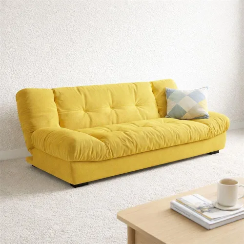 Vista 22 de Sofá futón extraíble resistente a desgarros, sofá futón convertible estilo moderno y simple con respaldo acolchado para sala de estar, apartamento