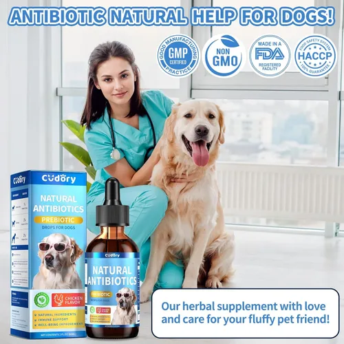 Vista 9 de Apoyo digestivo e intestinal para gatos y perros - Probióticos masticables suaves para gatos + suplemento de antibióticos de hierbas para perros