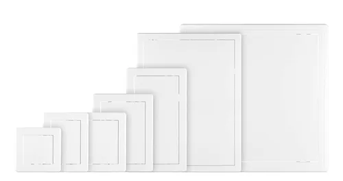 Vista 4 de Awenta Panel de acceso de 4 x 4 pulgadas para paneles de yeso/puerta de acceso de pared de plástico ABS blanco con tapa de solapa/escotilla