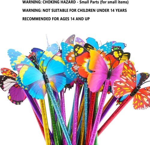 Vista 2 de Paquete de 30 bolígrafos de mariposa, bolígrafo de girasol, bonitos regalos de mariposa para mujeres profesoras, bolígrafos de flores a granel