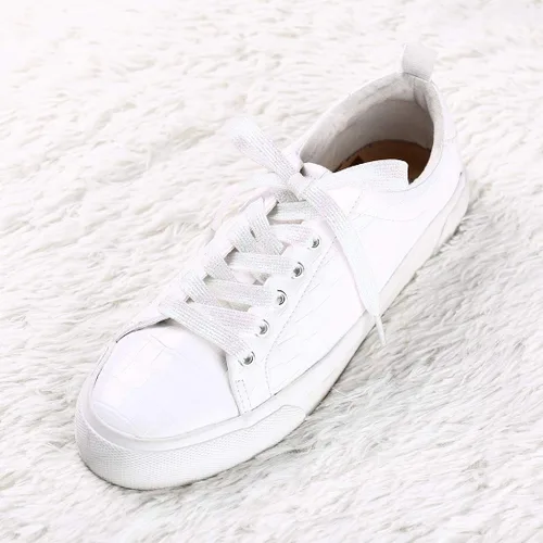 Vista 2 de Allegra K Zapatillas planas brillantes y brillantes con purpurina y cordones para zapatos, Metálico