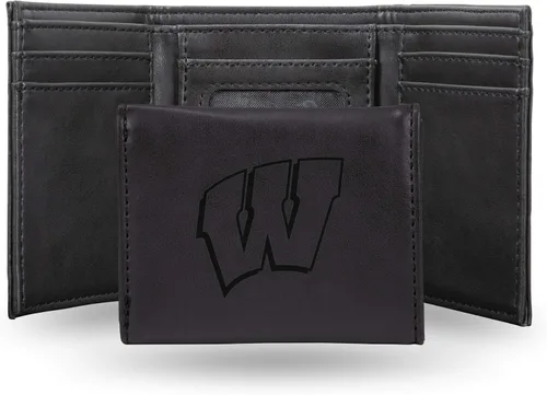Vista 104 de NCAA Rico Industries - Billetera triple grabada con láser, con grabado láser, accesorio para hombre