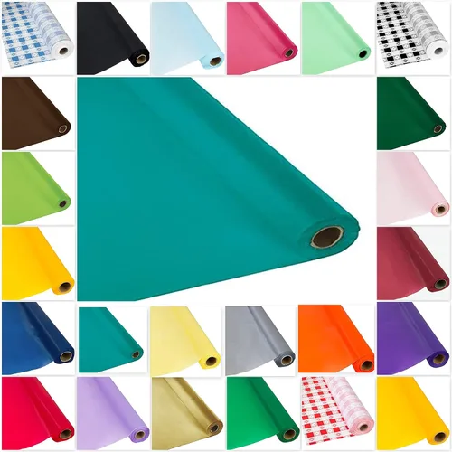 Vista 10 de DIY Craft - Rollo de plástico negro para mesa de banquete, 300 pies de largo (26 colores)