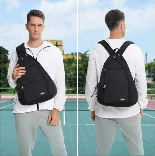 Vista 6 de Sucipi Pickleball Bag for Men & Women,Convertible Backpack with Fence Hook Negro