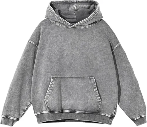 Vista 7 de CHAIRAY Sudaderas con capucha de gran tamaño para mujer, sudaderas con capucha de peso pesado para mujer, sudaderas con capucha vintage con lavado