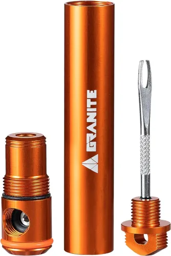 Vista 8 de Granite Suture Aero - Kit de tapones para neumáticos con inflador de CO2 integrado, kit de reparación de neumáticos sin cámara con 2 tapones de Negro