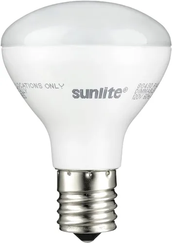 Vista 4 de Sunlite Mini bombillas LED R14, 4 vatios (equivalente a 25 W), 280 lúmenes, base intermedia (E17), regulable, certificación ETL, blanco suave