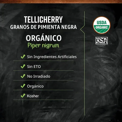 Vista 2 de Frontier Co-op Granos de pimienta negra enteros, bolsa a granel de 1 libra, pimienta negra Tellicherry, granos de pimienta orgánica para recambio