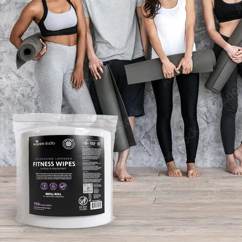 Vista 3 de Wipex Repuesto de toallitas de gimnasio a base de plantas, verificado por EWG, 700 unidades, limpiador de gimnasio de 8 x 8 pulgadas para equipos