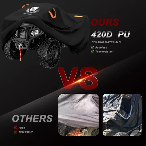 Vista 9 de ClawsCover - Cubiertas XXL(Plus) para ATV Quad de 88 Pulgadas, tela Oxford impermeable para exteriores, resistente, accesorios para 4 ruedas