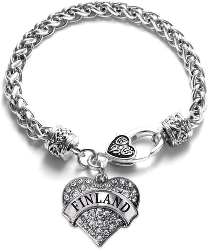 Vista 166 de Inspired Silver - Pulsera de plata con dije de corazón pavé con joyas de circonita cúbica