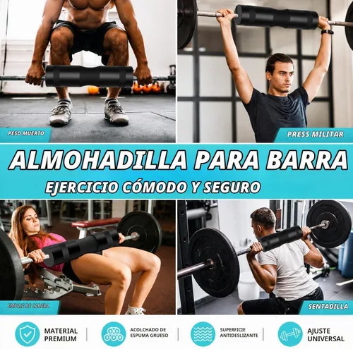 Vista 2 de Set de almohadillas para barra SINYWAY para sentadillas, 10 piezas, almohadillas de espuma para empujes de cadera, almohadilla para barra