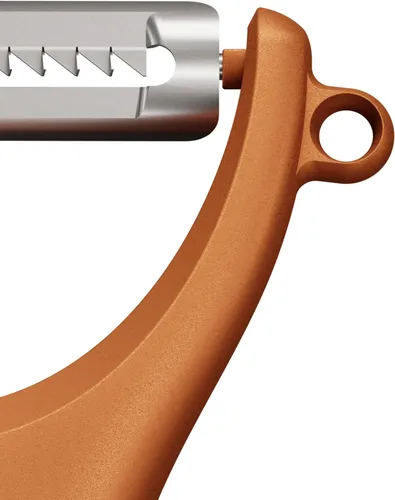 Vista 9 de Zyliss Julienne Y Peeler - Hoja de acero inoxidable ultra afilada para zanahorias, calabacines y papas, agarre ergonómico de paja de trigo, cortador