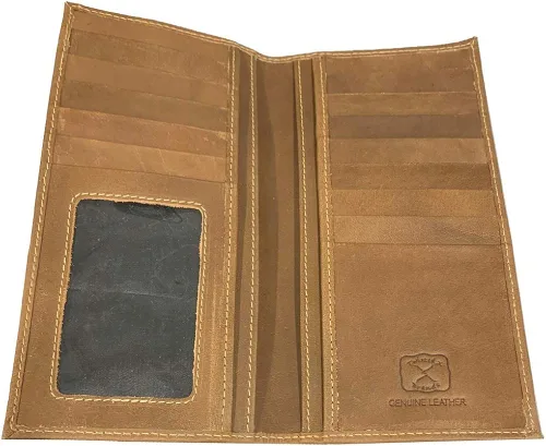 Vista 2 de Twisted X Cartera de piel envejecida con X roja