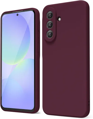 Vista 41 de oakxco Funda para teléfono Samsung Galaxy A12 con agarre de silicona líquida, linda delgada fina suave cubierta de gel de goma TPU lisa para mujeres