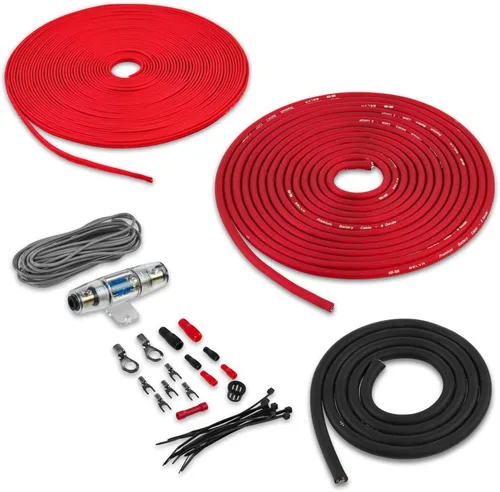 Vista 8 de Belva True 1/0 Calibre AWG Premium CCA Kit Completo de Cableado de Amplificador con Cable RCA OFC de 2 Canales - BAK02BL Azul