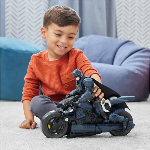 Vista 9 de DC Comics, Aventuras de Batman, Batcycle de Batman, Batcycle y Batglider Transformables 2-en-1, Figura Compatible, Juguete de Súper Héroe para Niños