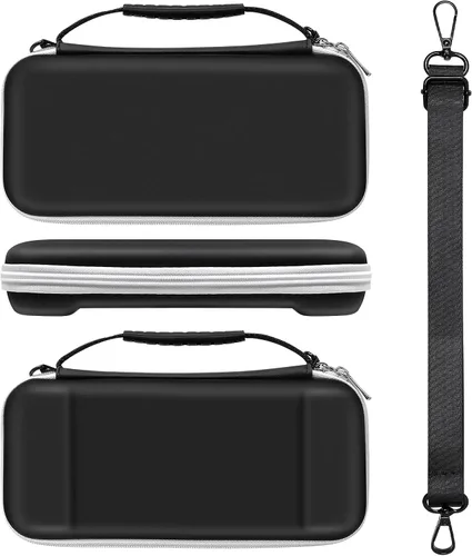 Vista 2 de FYOUNG Accessories Bundle Compatible with Switch OLED, Carrying Case with Shoulder Strap for Switch OLED and Tempered Glass Screen Protector