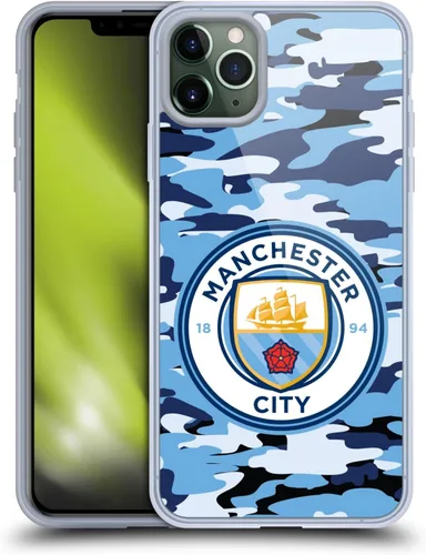 Vista 97 de Head Case Designs Funda de gel con licencia oficial del Manchester City Man City FC Blue Moon Badge Camou [protección de grado militar] compatible