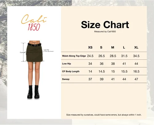 Vista 8 de Cali1850 Womens Cargo Mini Skirts Belted Casual Stylish Skirts with Pockets