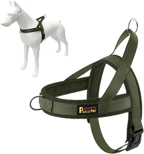 Vista 14 de Plutus Pet - Arnés antitirones para cachorros y perros pequeños, acolchado de malla transpirable Adjustable Reflective with Handle, Escape Proof