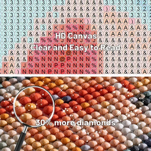 Vista 5 de Paquete de 6 pinturas de diamantes de Halloween para adultos, kits de arte de diamantes de terror 5D para adultos, puntos de diamante de perforación
