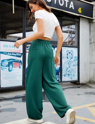 Vista 5 de Women Baggy Sweatpants Casual Wide Leg Pants