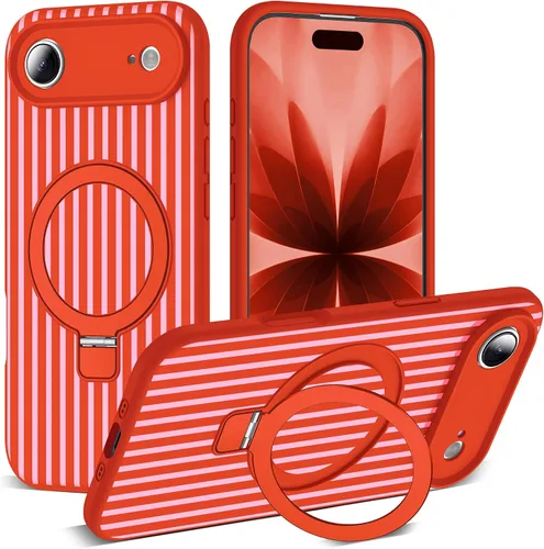 Vista 111 de SKYLMW Funda diseñada para iPhone 11 con soporte magnético invisible Compatible con Mag-Safe, a prueba de caídas de grado militar, a prueba