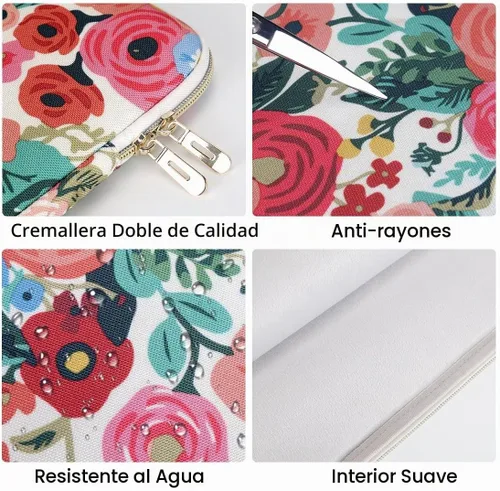 Vista 4 de DOMISO Funda protectora para laptop 360, funda para laptop para MacBook Air Rosa